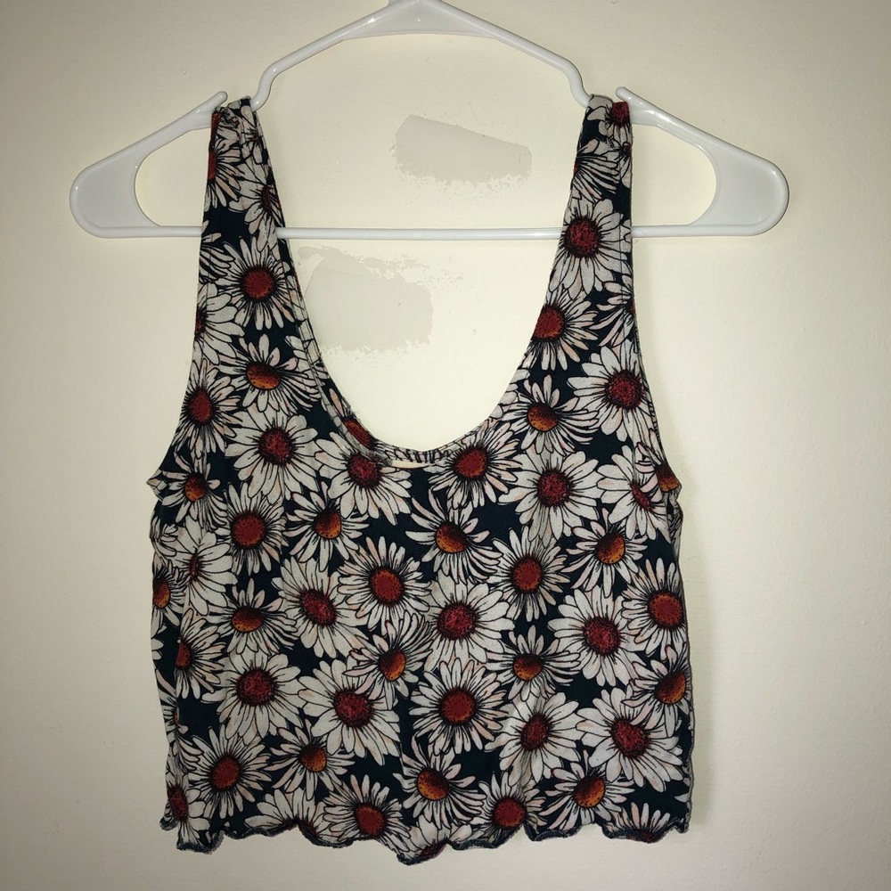 Sunflower Cropped Tank Top